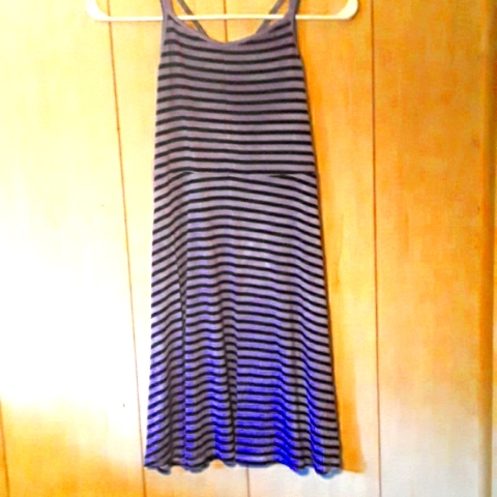 Purple striped summer dresses